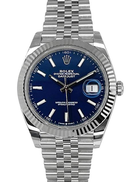 used rolex datejust 41 blue dial|rolex datejust 41 specifications.